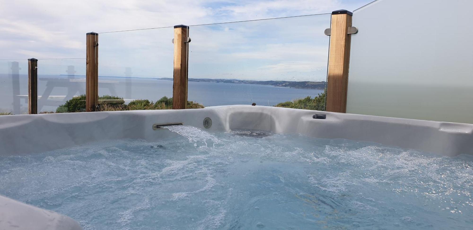 Sunset Sea View Chalet With Hot Tub Torpoint Exterior photo